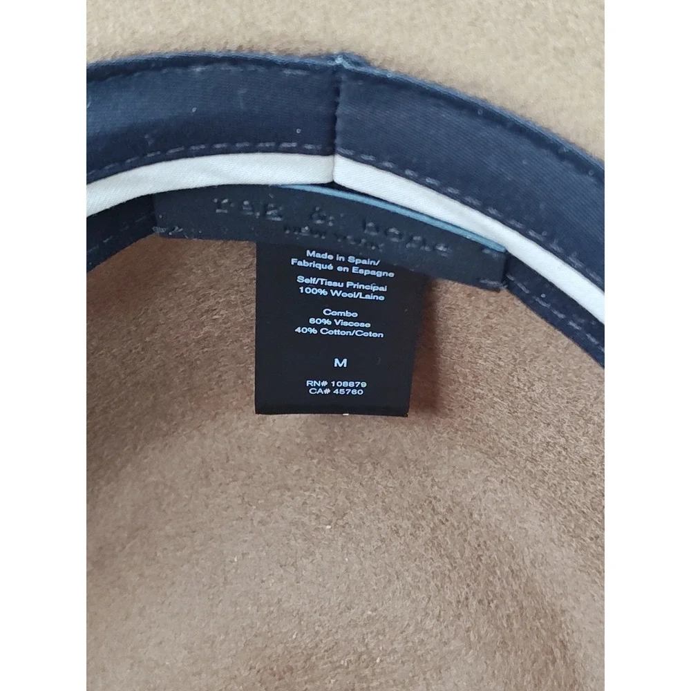 Rag & Bone Women's Medium Brown New‎ York Zoe Wool Summer Wide Brim Hat Cap